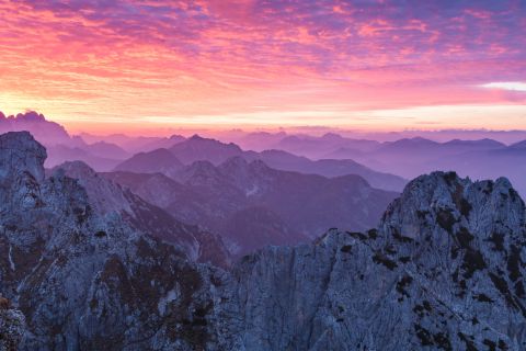 Julian Alps at sunset