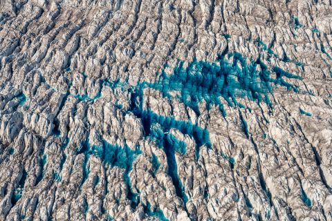 Detail van Groenlandse ijskap - Ilulissat, Groenland