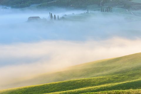 Misty Tuscan hills
